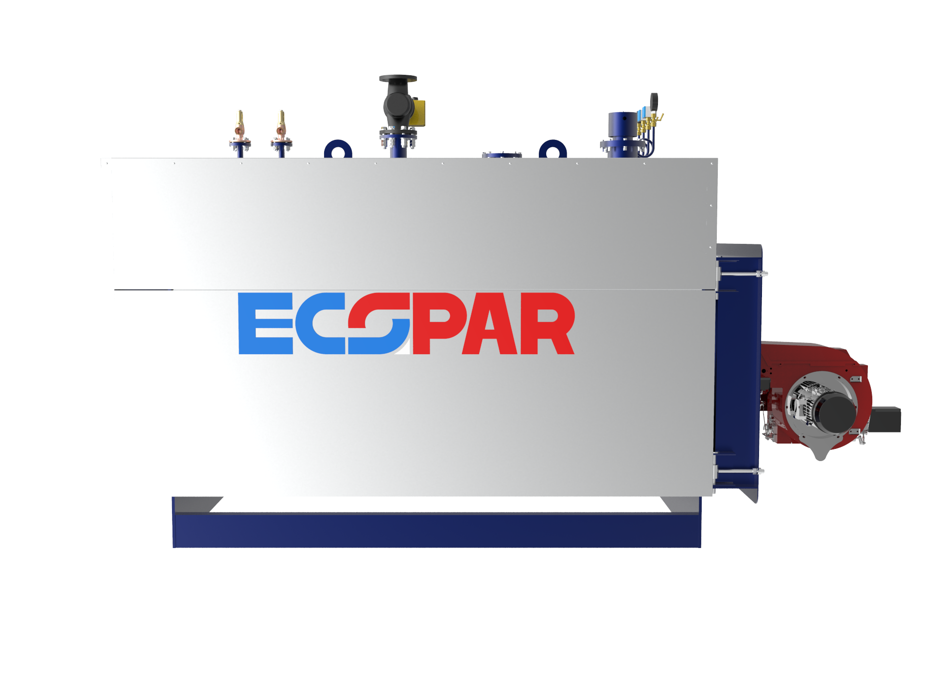 Промышленный паровой котел ECO-PAR 1000 кг/ч, 0,8 МПа (2 хода / двухходовой)